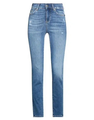 Liu •jo Woman Jeans Blue Size 26w-28l Cotton, Elastomultiester, Elastane