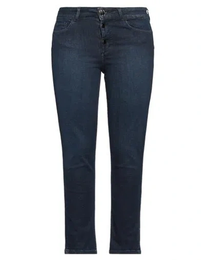Liu •jo Woman Jeans Blue Size 26w-28l Cotton, Elastane