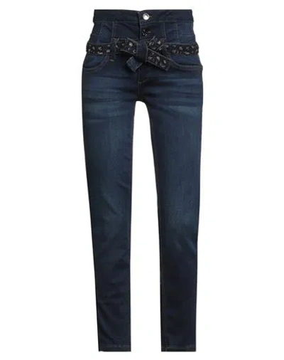 Liu •jo Woman Jeans Blue Size 27w-28l Cotton, Modal, Elastomultiester, Elastane