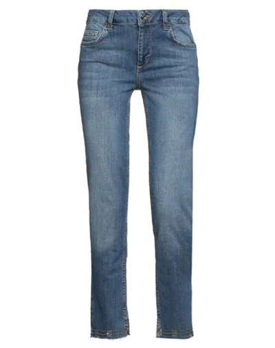 Liu •jo Woman Jeans Blue Size 27w-28l Cotton, Polyester, Elastane