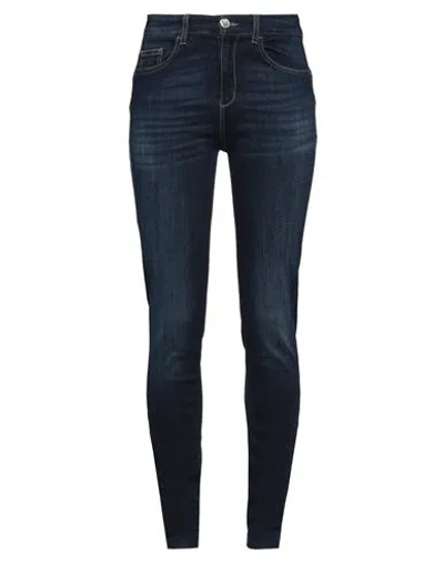Liu •jo Woman Jeans Blue Size 33w-30l Cotton, Elastane