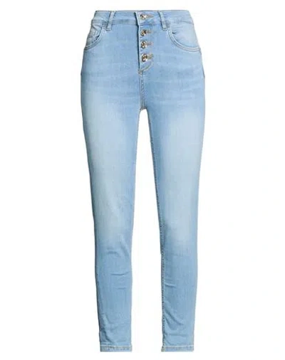 Liu •jo Woman Jeans Blue Size 27w-28l Cotton, Lyocell, Polyester, Elastane
