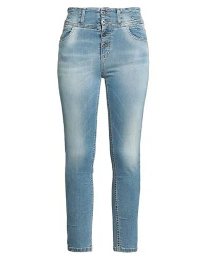 Liu •jo Woman Jeans Blue Size 28w-28l Cotton, Elastane