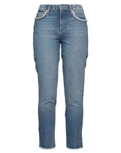 Liu •jo Woman Jeans Blue Size 28w-28l Lyocell, Cotton, Organic Cotton