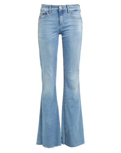 Liu •jo Belted Mid-rise Flared Jeans In Blue