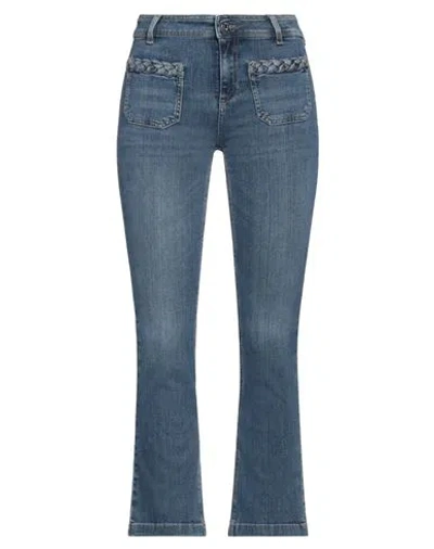 Liu •jo Woman Jeans Blue Size 30 Cotton, Elastane