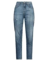 Liu •jo Woman Jeans Blue Size 30w-30l Cotton, Elastane In Blue