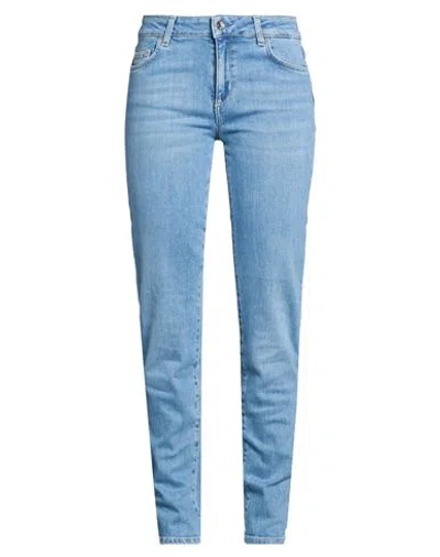 Liu •jo Woman Jeans Blue Size 30w-32l Cotton, Elastomultiester, Lyocell