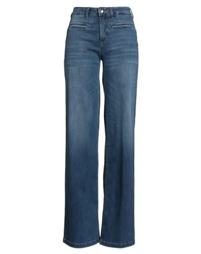 Liu •jo Woman Jeans Blue Size 31w-35l Cotton, Elastane