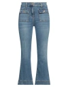 Liu •jo Woman Jeans Blue Size 32 Cotton, Elastane In Blue
