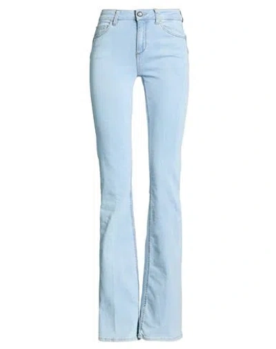 Liu •jo Woman Jeans Blue Size 32w-34l Organic Cotton, Elastomultiester, Elastane