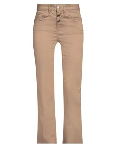 LIU •JO LIU •JO WOMAN JEANS CAMEL SIZE 27 COTTON, POLYESTER, ELASTANE