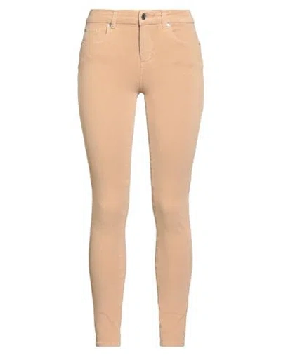 Liu •jo Woman Jeans Camel Size 27w-30l Cotton, Lyocell, Polyester, Elastane In Neutral