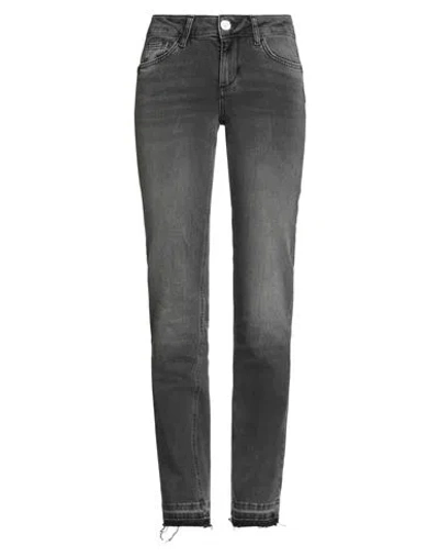 Liu •jo Woman Jeans Charcoal Size 30 Cotton, Elastane In Black