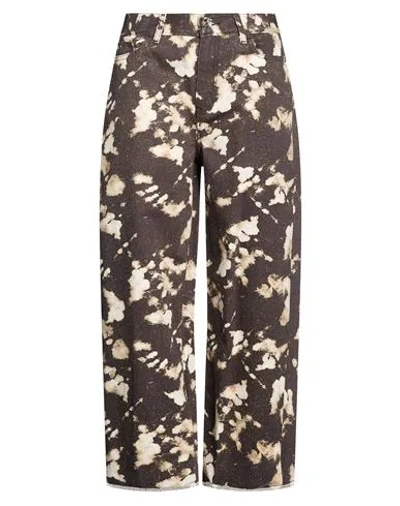 Liu •jo Woman Jeans Dark Brown Size 24 Cotton, Lyocell