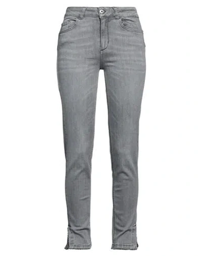 LIU •JO LIU •JO WOMAN JEANS GREY SIZE 27 COTTON, ELASTANE