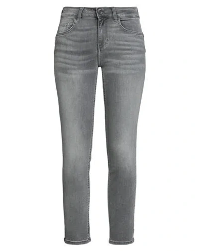 Liu •jo Woman Jeans Grey Size 28w-28l Cotton, Elastomultiester, Elastane In Gray