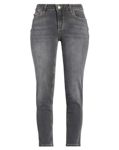 Liu •jo Woman Jeans Grey Size 28w-28l Cotton, Polyester, Elastane In Gray