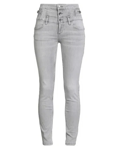 Liu •jo Woman Jeans Grey Size 28w-30l Cotton, Elastane In Gray