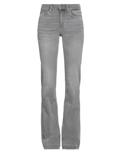 Liu •jo Woman Jeans Grey Size 28w-35l Cotton, Elastomultiester, Elastane In Gray