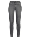 Liu •jo Woman Jeans Black Size 26w-30l Cotton, Elastane In Grey