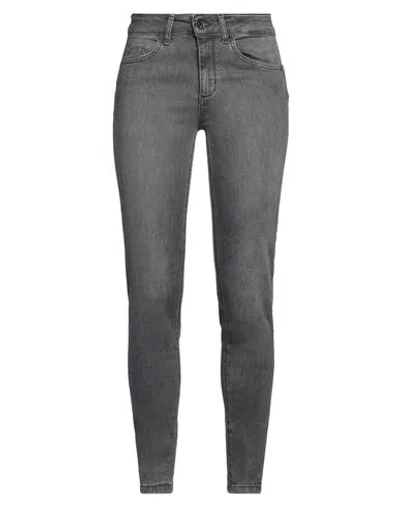 Liu •jo Woman Jeans Black Size 26w-30l Cotton, Elastane In Grey
