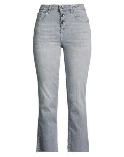 Liu •jo Woman Jeans Grey Size 32 Cotton, Polyester, Elastane In Gray