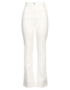 Liu •jo Woman Jeans Ivory Size 29 Cotton, Elastane In White