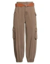 Liu •jo Woman Jeans Khaki Size 28 Cotton, Lyocell In Brown