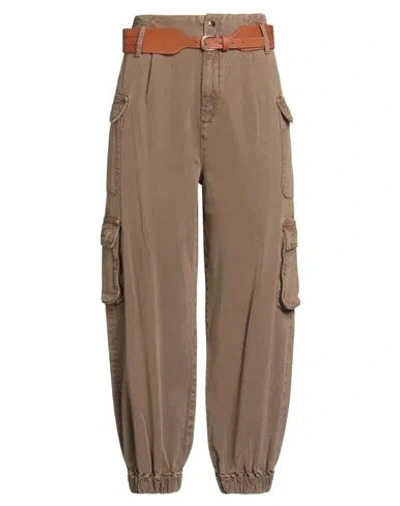 Liu •jo Woman Jeans Khaki Size 28 Cotton, Lyocell In Brown