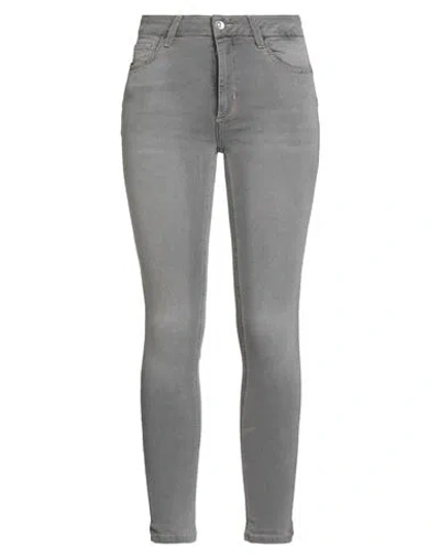 Liu •jo Woman Jeans Lead Size 28 Cotton, Modal, Polyester, Elastane In Gray