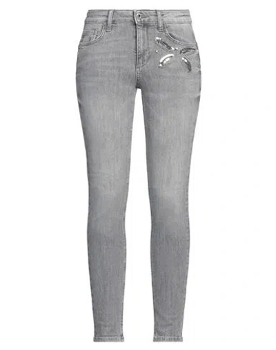 Liu •jo Woman Jeans Light Grey Size 28w-30l Cotton, Elastane