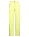 Liu •jo Woman Jeans Lime Green Size 28 Cotton In Yellow