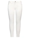 Liu •jo Woman Jeans Off White Size 26w-30l Cotton, Polyester, Elastane