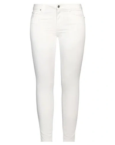 Liu •jo Woman Jeans Off White Size 26w-30l Cotton, Polyester, Elastane In Off White