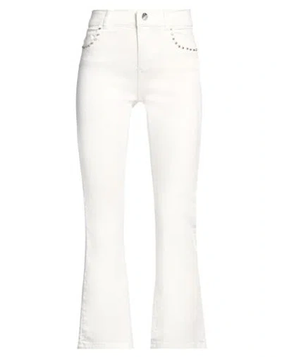 Liu •jo Woman Jeans Off White Size 32 Cotton, Polyester, Elastane