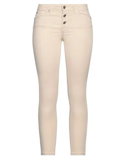 Liu •jo Woman Jeans Sand Size 24w-28l Cotton, Polyester, Elastane In Beige