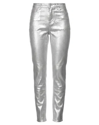 Liu •jo Woman Jeans Silver Size 24 Cotton, Elastane