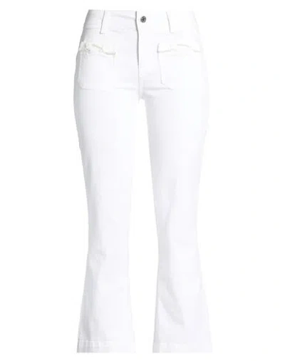 Liu •jo Woman Jeans White Size 26 Cotton, Elastane