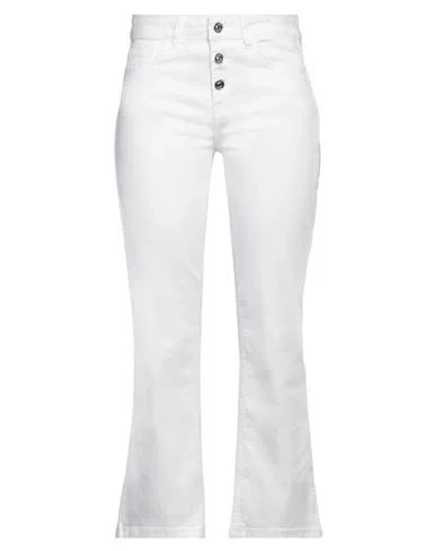 LIU •JO LIU •JO WOMAN JEANS WHITE SIZE 25 COTTON, ELASTANE