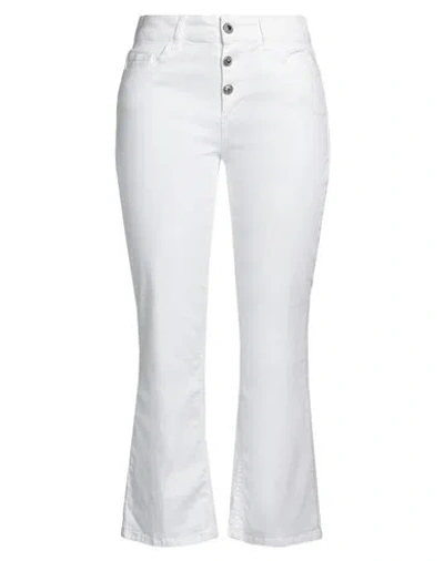 LIU •JO LIU •JO WOMAN JEANS WHITE SIZE 30 COTTON, ELASTANE