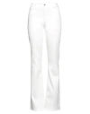 Liu •jo Woman Jeans White Size 30w-36l Cotton, Elastane In White