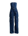 Liu •jo Woman Jumpsuit Blue Size 26 Cotton In Blue