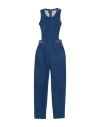 Liu •jo Woman Jumpsuit Blue Size 28 Cotton, Polyester, Elastane