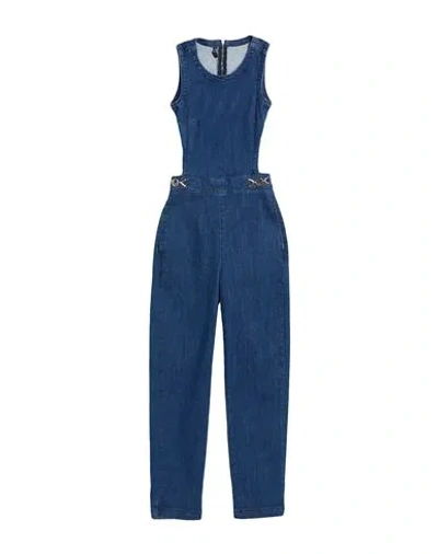 Liu •jo Woman Jumpsuit Blue Size 28 Cotton, Polyester, Elastane