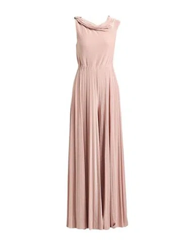 Liu •jo Woman Jumpsuit Blush Size 8 Viscose, Polyamide, Metallic Polyester, Elastane In Pink