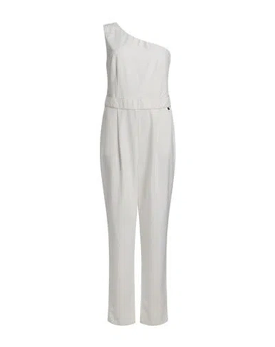 Liu •jo Woman Jumpsuit White Size 10 Polyester, Elastane In Gray