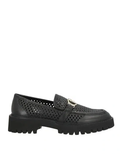 Liu •jo Woman Loafers Black Size 7 Leather