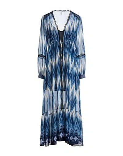 Liu •jo Woman Maxi Dress Azure Size 6 Polyester, Cotton In Multi