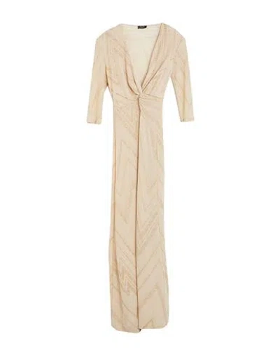 Liu •jo Woman Maxi Dress Beige Size 10 Polyamide, Polyester, Elastane In Neutral